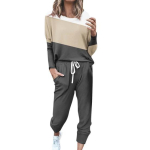 2 tk/komplekt Naiste top p&uuml;kskost&uuml;&uuml;m &Uuml;markaelusega pikkade varrukatega Colorblock Sport M oranž