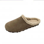 Naiste retro soojad sussid talvised mood nahast plush-mule sussid Korea siseruumides pehmed korgist lamedad slaidid lambakarvadest vabaaja sussid 35 liiva