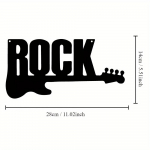 Rokkkitarri metallist seinakaunistus Stiilne metallist kunstiteos stseeni, ruumi, &otilde;ppet&ouml;&ouml; ja muu jaoks, ainulaadne p&uuml;hadekingitus muusikahuvilistele must