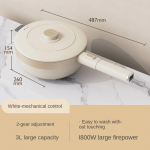 Multipliidid 220 V elektriline vokk koos multifunktsionaalse elektrilise kuumapotiga kodu &uuml;hiselamu jaoks, praetud k&ouml;&ouml;giviljapott