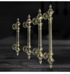 1tk Uksek&auml;epide Antiik-tsingisulamist 280-550mm pikkusega k&auml;epidemega ukset&otilde;mmatav pronksv&auml;rav hotelli sissep&auml;&auml;su kaubanduskeskuse ukselink green bronze- 260mm