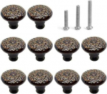 Keraamilised k&ouml;&ouml;gikapi nupud sahtli kummuti nupud, t&otilde;mmitsad, &uuml;mmargused kummuti nupud, sahtli k&auml;epidemed ja t&otilde;mbed kodum&ouml;&ouml;bli jaoks 6pcs sinine