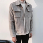 Suede Jacket Men's Spring and Autumn Korean Style Trendy Versatile Tops Casual Autumn and Winter Leather Clothes M pruun