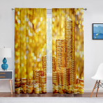 USD Raha Tr&uuml;kiga Kardin Benjamin Franklin 100-dollariline Arve Akknakardinad Magamistoa Elutoa K&ouml;&ouml;gi Dekooriks Kardinad 2 Paneeli 140W160H(CM)55x63in&Grommet Top gray
