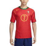 Nike 2004 Portugali kodus&auml;rk 7 Figo logo &uuml;mmargune kaelus l&uuml;hikesed varrukad jalgpallis&auml;rk unisex jalgpallis&auml;rk punane HV9708-614 M