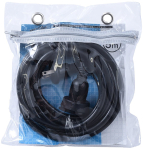 [Yamazen] Pikendusjuhe 5m 1 pistikupesa 15A 125V 1500W Vihmakindel Must Veekindel Pehme Juhe Pikendusjuhe Pikenduspesa Kontoripistikupesa Toitejuhe Toitepistik