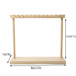 Vintage eemaldatav ehete korraldaja lauaarvuti puidust kaelakee k&auml;ev&otilde;ru vitriin, ehtetorn 12 Hooks