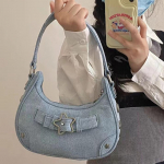 Casual Vintage White Star &otilde;lg kaenlaaluse kandekott Naiste sling kotid Nahast lukuga rahakotid K&auml;ekotid Naiste kott sinine