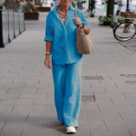Naiste mood vabaaja suvine &uuml;hev&auml;rviline rev&auml;&auml;r pikkade varrukatega s&auml;rk, elastne v&ouml;&ouml;koht &uuml;heksa punktiga p&uuml;ksid Kaheosaline &uuml;likond XXL