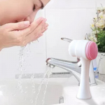 silicone facial cleansing brush - double-sided massage for sinine