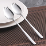 304 Roostevabast terasest kahvel majapidamistarbed spork lusikas &uuml;ks salat lusikas koogi puuviljakahvel Western Fork lauan&otilde;ud onesize