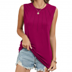 YYFS Naiste moe vabaaja suvekevadine &uuml;hev&auml;rviline printimine varrukateta O-kaelusega pluusid ja s&auml;rgid S