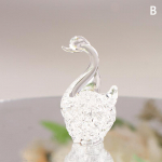 1 tk Crystal Luige kujuke Klaasist Loomade Ornament Luige kristallkujukesed Kodu Lauakaunistus Miniatuurne Loominguline kingitus