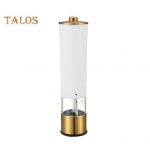 Elektriline pipra- ja soolaveski akutoitega automaatne v&uuml;rtsiveski koos reguleeritava j&auml;medusega LED-valgustusega k&ouml;&ouml;gividinaga must