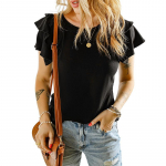 YYFS naistemood vabaaja suve kevade &uuml;hev&auml;rvilise tr&uuml;kiga l&uuml;hikeste varrukatega O-kaelusega pluusid ja s&auml;rgid S