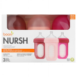 Boon, Nursh, silikoonist lutipudel, 3m+, keskmine, 3 pudelit, 236 ml (8 untsi) iga
