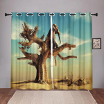 Loodus Hirved Loomamets Roheline PuuPimetav aknakardin Magamistoa Elutoa Vannitoa K&ouml;&ouml;k Ukseesik K&otilde;rge varjutus W55 X H120cm X 2&HOOK