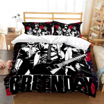 Green Day ' AMERICAN IDIOT Voodipesukomplekt &Uuml;hekohaline Kaksik T&auml;issuuruses Kuninganna Kuningsuuruses Voodikomplekt T&auml;iskasvanu Laps Magamistuba Tekikoti Komplektid Voodilina Komplekt 155X220cm-3pcs