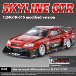 1/24 m&otilde;&otilde;tkavas Nissan GTR Skyline sulamist auto mudel autentse heliefektiga - Esmaklassiline m&auml;nguasi lastele ja kollektsion&auml;&auml;ridele - Fast & Furious inspireeritud valge