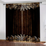 2tk Puidust uksemustriga kardinad Dekoratiivsed aknakatted, aknahooldused magamistoa elutuppa Kodukaunistus Toa sisustus 220W214H(CM)87x84in&rod pocket