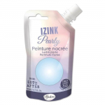 Peinture - Izink - Pearly - Bleu gris - 80ml - Nacr&eacute; - Acrylique