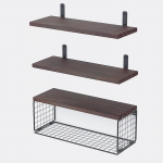 Seinariiulid Ujuv paigaldatav puidust hoiurest K&ouml;&ouml;k Vannituba Korraldaja Kodukaunistus Aed Vannitoatarvikud 4-osaline komplekt tumepruun v&auml;rv