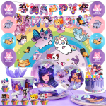 Aphmau &otilde;hupallikomplekt Aphmau peokaunistuste komplekt S&uuml;nnip&auml;evapeo kaunistus Lauan&otilde;ud &Otilde;hupallib&auml;nner jne As shown in the figure lilla