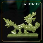 Hiina Zodiac Dragon Looduslikud Jade Ornamendid Tipptasemel k&auml;sit&ouml;&ouml; Kodu Elutuba T&ouml;&ouml;laua Feng Shui Kaunistused T&ouml;&ouml;laua sisekujundus
