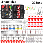 273-osaline piiri&uuml;lese p&uuml;&uuml;gi komplekt sf&auml;&auml;riliste ujukite, lantide, p&ouml;&ouml;rlite ja konksudega mere- ja kivip&uuml;&uuml;giks Fishing Hook