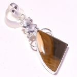 Montana Agate Gemstone Pendant Handmade Gift Unique Design Jewelry 2.2 w5o24