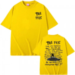 Suvemood Heavyweight Retro Meeste Inglise Kirjad 100% Puuvillane Prinditud &Uuml;markaelus Kvaliteetne Casual Fitness Street T-s&auml;rk S beež