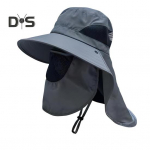 Suvine UV-kaitsega p&auml;ikesem&uuml;ts meestele naistele v&auml;lisvisiiriga &auml;mbrim&uuml;ts kaelaklapi ja n&auml;okaitsega laia &auml;&auml;rega kalamehem&uuml;ts kalap&uuml;&uuml;giks telkimiseks matkamiseks tumehall v&auml;rv