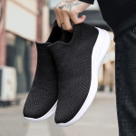 Naiste mokassiinid jalatsid, vabaaja jalan&otilde;ud, suvised meeste kingad, kerged sokid jalatsid emale, suur suurus 36-45 EU: 36 must