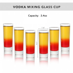 Viinaklaasid 2,4 untsi, komplekt 6/12, Heavy Base Shot klaasist tassid V&auml;ikesed joogiklaasid Tequila Shot klaasid viina viski jaoks
