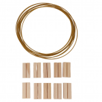 10 TK Metallist Lillelised R&otilde;ngad Keskmised Kaunistused 10 TK Puidust Alusega P&auml;rja Makramee R&otilde;ngad DIY jaoks