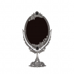 Meigipeegel Vintage Kahepoolne Tsinkisulam Vastupidav K&auml;sipideme peegel Lauale Vannituppa(Suur )