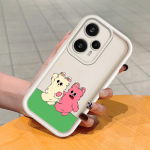Pehme silikoonist ruudukujulise redeliga printimismustriga telefoni korpus, t&auml;iskaanega kaamera p&otilde;rutuskindel kaitse kummist &uuml;mbris Xiaomi Redmi jaoks Redmi A2 Plus pruun