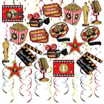 48 tk Filmi&otilde;htu Rippuvad Keerukujundused Dekoratsioonid Fooliumist Keerukujundused Laest Rippuv Dekor Filmitaust Filmi Teemapeo Tarvikute jaoks 48pcs