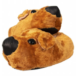Unisex Joonisfilmikoera Pl&uuml;&uuml;sist Sussid Naistele Meestele Armsad Koheva Koera Kodu Puuvillased Kingad Summutava Riidest Tald Majapidamissussid Siseruumide Saapad free size 26.5cm pruun