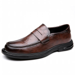 Ehtne Nahk Meeste Mokassiinid Slip-on Kingad Uued Meeste Vabaaja Kingad Klassikalised Meeste Mokassiinid Ametlikud Pulma Hingavad Meeste Korterid 38 pruun