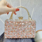 K&auml;eshoitav kott Crossbody kott &Uuml;he &otilde;la v&auml;ike kott Teemantidega ja l&auml;ikiv &otilde;htukott &scaron;ampanjav&auml;rvi