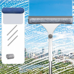 2 &uuml;hes aknav&otilde;rgu puhastushari Aknapuhastaja Maagiline luud Kummist kaabits Teleskoopiline pikk k&auml;epide Akna mopp Kummist kaabits Puhastusvahend 3Rods valge