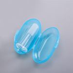 Beebi s&otilde;rmede hambahari koos s&auml;ilituskarbiga Pehme silikoonist imikute hambahari Hammaste puhastamine vasts&uuml;ndinutele suuhoolduse massaaž sinine