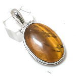 Natural Tiger Eye Gemstone 925 Sterling Silver Jewelry Pendant 1.85 u4r64