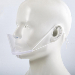 10 tk l&auml;bipaistvast plastikust toitlustusmask hotelli ilukokk kelner kaitsemask korduvkasutatav n&auml;htav pritsmekindel mask suukate