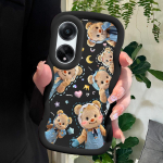 V&auml;rvitud muster Big Wave Edge pehme silikoon materjal Macaron telefoni &uuml;mbris p&otilde;rutuskindel kaitsev kummist &uuml;mbris OPPO Reno Realme jaoks OPPO A3S roosa