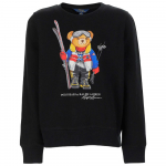 Polo Ralph Lauren Kirjakaru mustriga tr&uuml;kitud &uuml;mmarguse kaelusega pusa pikkade varrukatega dressipluus Laste dressipluus Must 313877968-001 XL