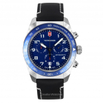 Victorinox &Scaron;veitsi Armee Kronograaf Nahkrihm Sinine T&auml;hik Kvarts 242047 100M Meeste K&auml;ekell sinine