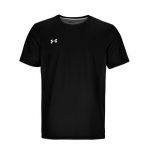 Under Armour &uuml;hev&auml;rviline lihtne vabaaja lai t-s&auml;rk &uuml;mmarguse kaelusega kiiresti kuivav l&uuml;hikeste varrukatega unisex toppi must 25500512-001 L