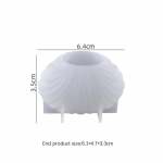 Isetegija k&uuml;&uuml;nla silikoonvorm 3D merekarbi kujuga aroomiteraapia k&uuml;&uuml;nlavormi kodukaunistus 6.4x3.5cm valge